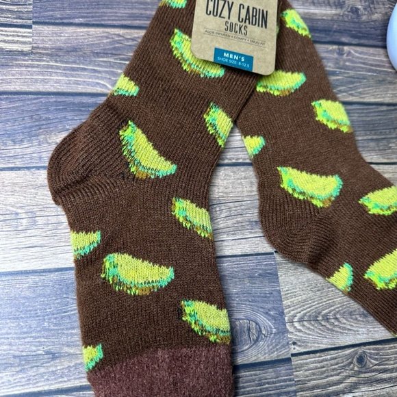 NWT Northeast Outfitters Mens Cozy Cabin Taco Socks Crew Size Large (Brown) - Picture 2 of 7